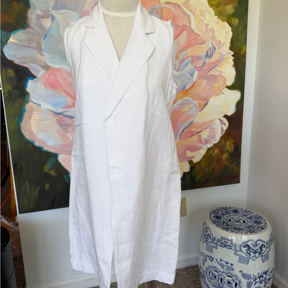 J. Jill White Linen-Blend Women's Jacket